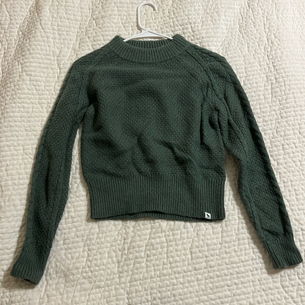 Girls Abercrombie sweater dark green